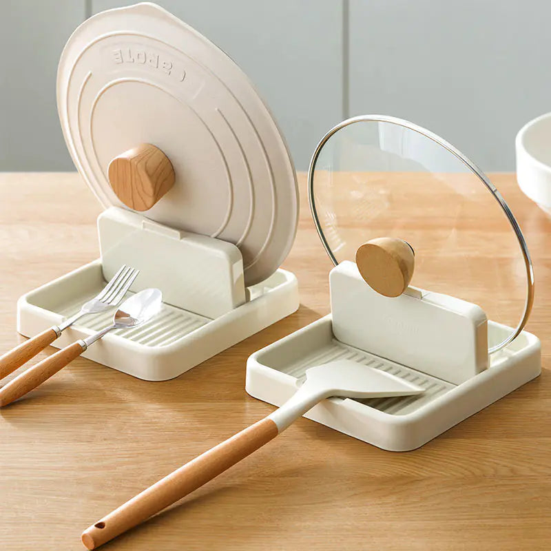 Sustainable Kitchen Pot Lid & Utensil Rac