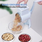 Manual Cheese Grater Shredder Stainless Steel Kitchen Hand Crank Grinder with 5 Interchangeable Blades and Handle for Vegetable