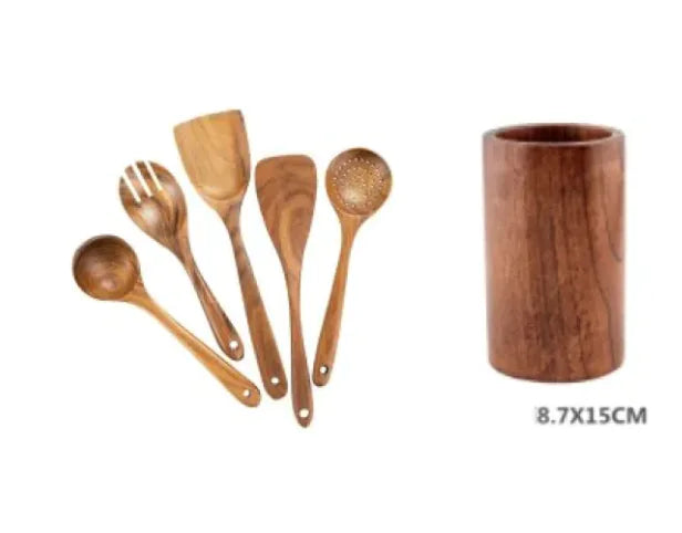 Piece Wooden Kitchen Utensil Set-7