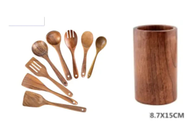Piece Wooden Kitchen Utensil Set-7